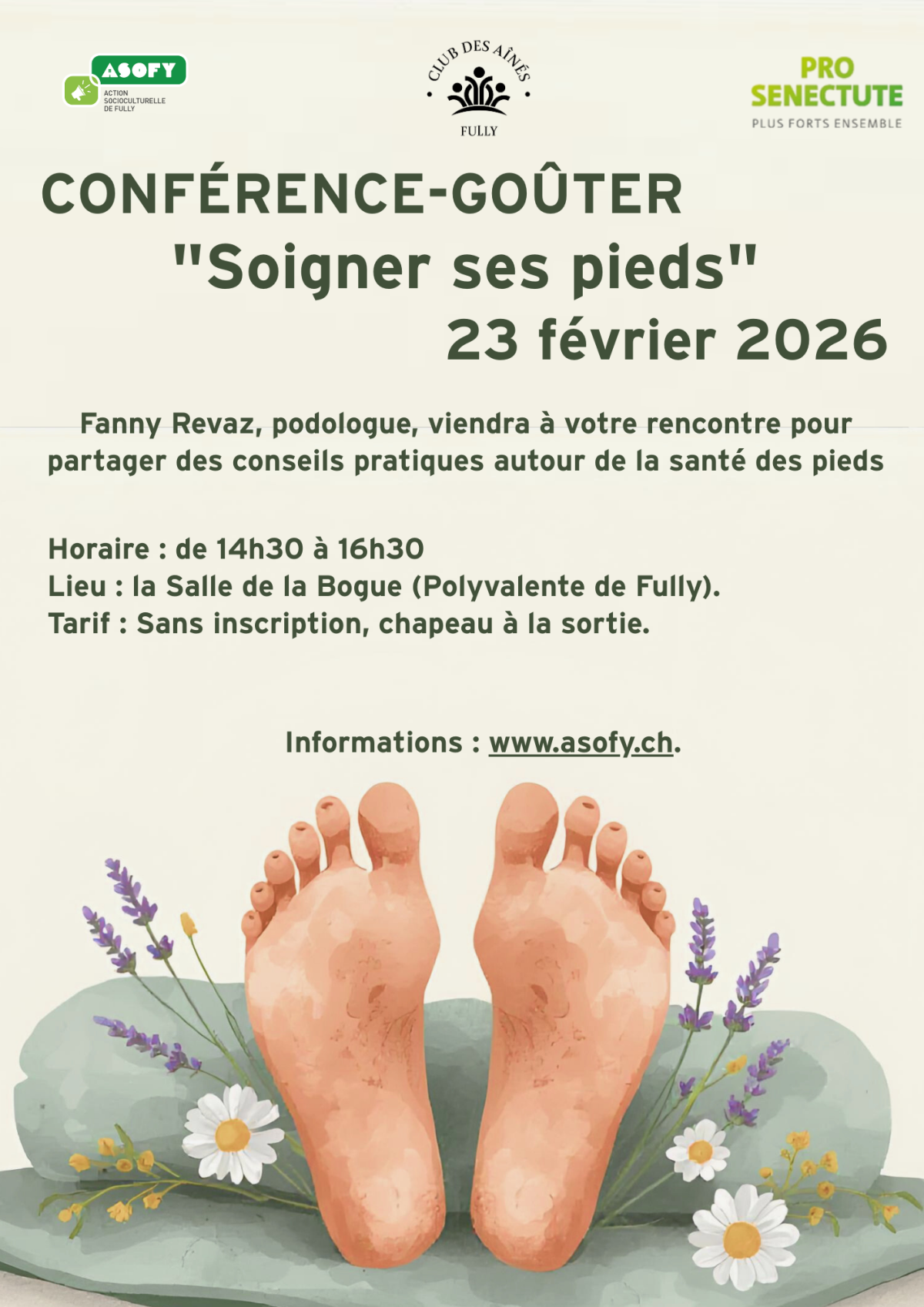 CONFÉRENCE-GOÛTER « Soigner ses pieds » 